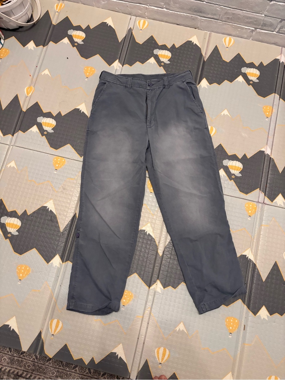 Free People Light Gray Washed Pants